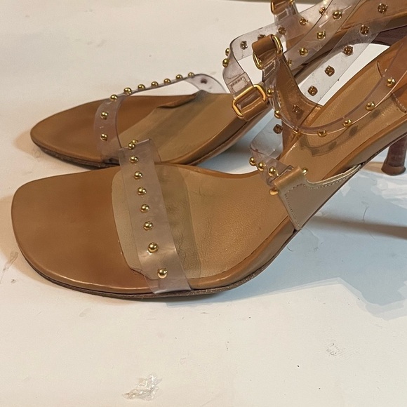 Stuart Weitzman waverly Sz 10 clear studded pointed toe stiletto pumps - Picture 8 of 11